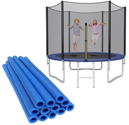 12 Fundas Protectoras de Espuma de Polietileno para Poste de Cama elástica, Impermeables, de Repuesto, anticolisión, Tubo de Esponja
