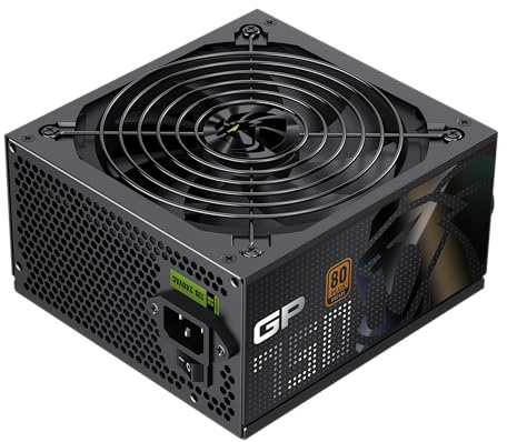 GAMEMAX GP 750B Netzteil PC 750W, Nicht-modular, 80 Plus Bronze, DC-to-DC, 140mm HDB Lüfter, Flache Schwarze Kabel, 9 Schutzfunktionen, 5 Jahre Garantie, Schwarz