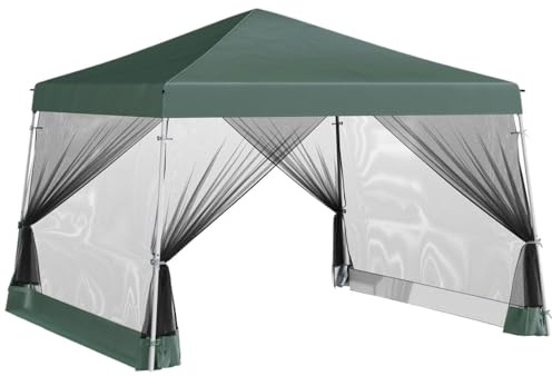 Pabellon de Jardin Pop-up Carpa Plegable for Exteriores, toldo for jardín, for Eventos, con Altura y Paredes Laterales de Malla