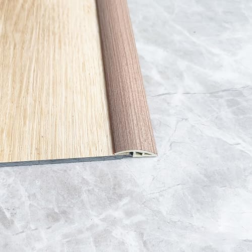 Kakelklipp, PVC-tröskelramp, golvövergångsremsa, träkornsdesign, för matta till kakel/ojämna golv/laminatkanttrimning