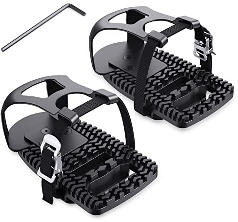 Toe Cages Compatible with The Peloton Bike, Kelecuia Toe Cage Pedals Adapters for Regular Shoes, Pedals Shoe Cage, Convert Look Delta Pedal to Toe Clip Straps, Ride with Sneakers