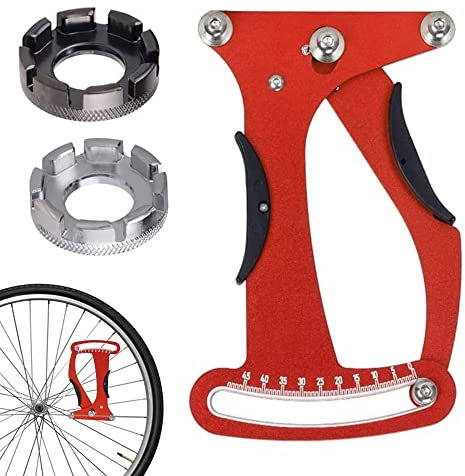 BNGXR Bicicleta Radios Tensión Metro Calibración Herramienta, Herramienta de Medidor de Tensión de Radios, Tensiómetro de Radios de Bicicleta con 2 Llave Radios, para Medir la Tensión de Radios