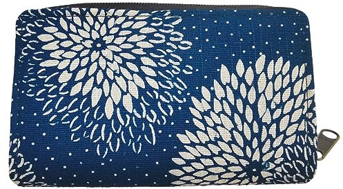 PANASIAM Portemonnaie Geometrix | Geldbörse aus Baumwolle | 2 Größen | Geldbeutel Purse Wallet | vegan & fair, Chrysantheme, 15x10cm