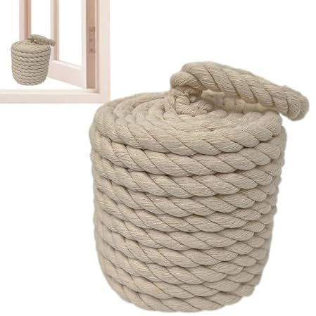 Shenrongtong Butée de Porte lestée - Butée de Porte en Corde Robuste avec poignée - Brouilleur de Porte de Ferme Rustique, butée de Porte intérieure lestée pour Porte de Chambre à Coucher, Coin de
