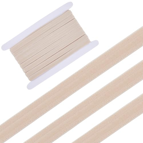 GORGECRAFT Rollo de Cinta de Cinta Elástica Antideslizante de 10 Yarda X 12mm con Correa Elástica de Goma de 5mm Correas de Fibra para Costura Manualidades Diadema Prendas Pantalones Cortos