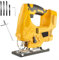 Cordless Jigsaw,Compatible with dewalt 18V Battery,New Upgrades ，Gift 4 Blades,3000SPM Electric Jig Saw Tool, ±45° Bevel Cutting,for Metal Wood, Plastic Cutting ﻿(Tool Only,no Battery) ﻿