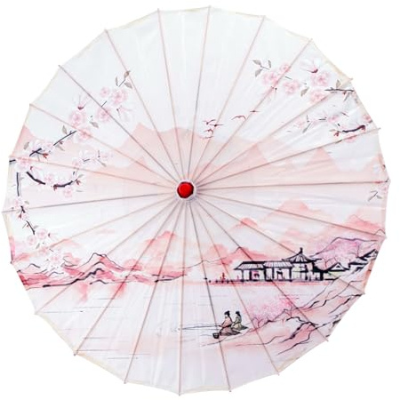 HXNH Parapluie vintage en soie de bambou pour femme, cadeau et accessoires de costume, parasols de danse en soie pour un usage quotidien Parapluie en bambou