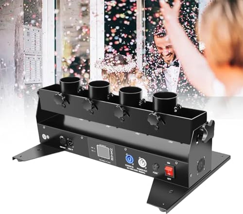 Máquina de cañón de confeti con control remoto - Lanzador eléctrico de confeti para bodas, revelaciones de género, espectáculos de escenario