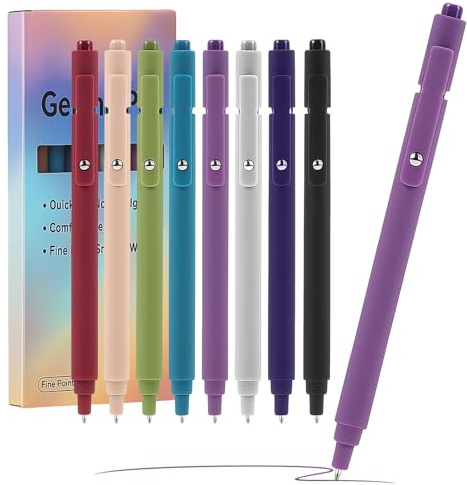 Thboxes 8 Stück Gelstifte, Bunte Stifte Gelschreiber 0,5 mm Feine Spitze Farbstifte Glattes Schreiben für Tagebuch Notizen Zeichnen Bürobedarf Schulsachen Valentinstag, Ostern, Geburtstagsgeschenk