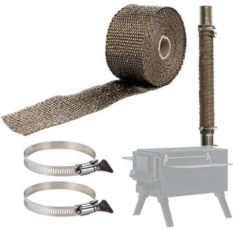 Scudo termico: protezione ignifuga per tubi della stufa, rivestimento antiscottatura per tubi di scarico | Copertura isolante per la sicurezza di fornelli, protezione ideale per domes