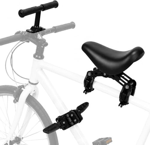 Gobesty Siege Velo Enfant, Kit Complet Siege Enfant Velo avec Repose-Pieds et Guidon, Confortable Siege Velo Enfant Avant avec Guidon et Repose-Pieds pour VTT