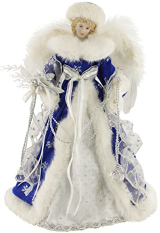 Decoración para árbol de Navidad o Mesa de ángel Azul de 14 Pulgadas 414530