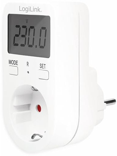 LogiLink EM0002A 230V 16A Energiekostenzähler - Energiekostenmessgerät - Stromkostenmessgerät