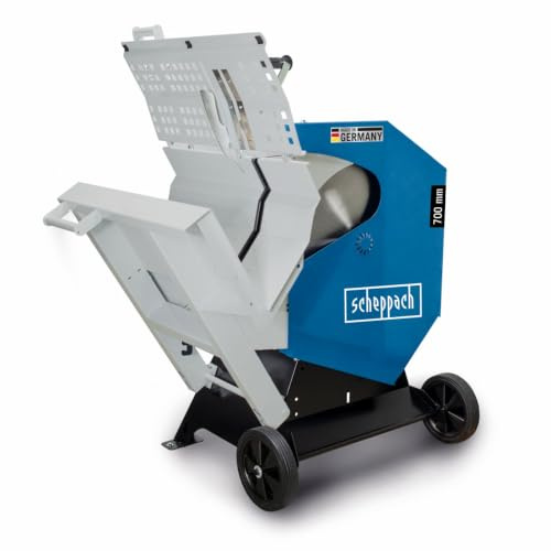Scheppach Wippsäge WOX D700SL mit Schutzklappe und Sicherheitshebel | 700mm HW-Sägeblatt / 42Z | 400V 16A | 7500W Leistung | Phasenwender | Wippkreissäge Brennholzsäge inkl. Fahrvorrichtung