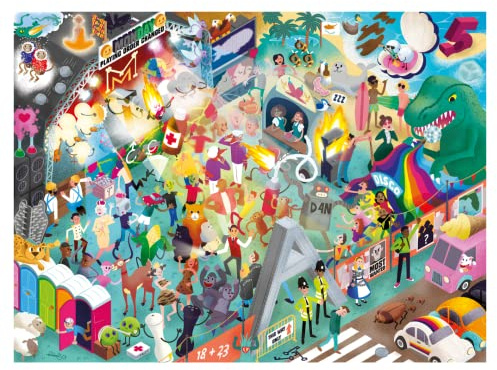 Day at The Festival: Music Jigsaw Puzzle for Adults (1000 Pieces) Filled with 101 Bands to Find