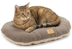 Ferplast Cojín Cama para Perros y Gatos Relax Microfleece 55/4 Suave Acolchado Lavable Micropolar Taupe