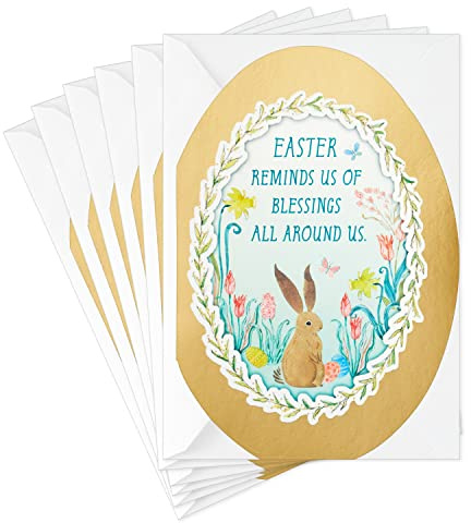 Hallmark Easter Cards, Blessings All Around Us (6 Vintage Easter Cards with Envelopes)
