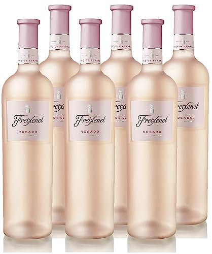 Freixenet Rosado Roséwein Trocken (6 x 0,75 l), Spanische Roséwein-Cuvée in mattierter Premium-Flasche, Spanish Wine Collection, vegan, blumig, ideal zur mediterranen Küche