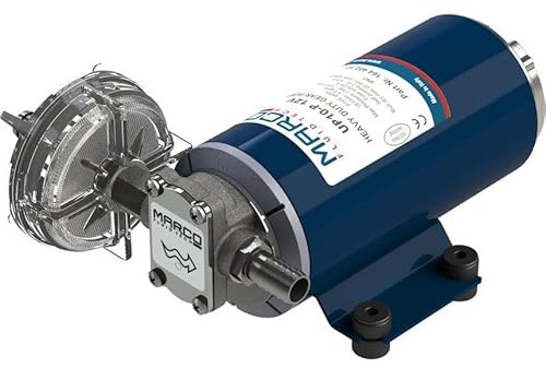 Marco UP10-P Bomba de alta presión 7 bar 24 V con ruedas de polímero para carga continua, bomba de transferencia fuerte de 18 l/min Bomba de transferencia especialmente adecuada para pulverización de