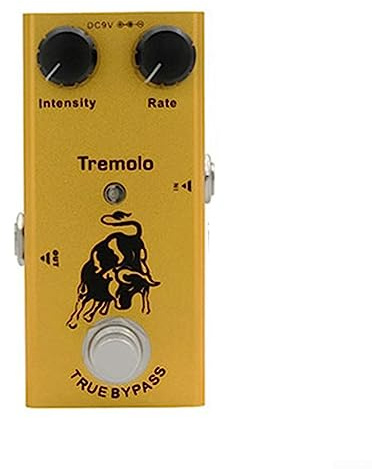 Efectos de guitarra, guitarra portátil, pedal eléctrico, distorsión, retraso, coro, trémolo, accesorios versátiles de modulación de sonido (amarillo)