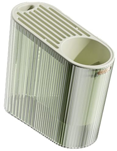 Desikixudy Portacuchillos portaobjetos estantería de banco multifuncional jaula para palillos porta cuchillos caja portaobjetos integrada, A