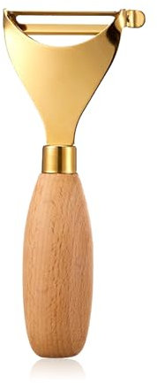 Pelapatate Universale, Pela Patate e Verdure, Sbucciatore Manuale, Pelapatate Manico in Legno, Sbuccia Patate, con Manico Antiscivolo, Lame in Acciaio Inox, per Frutta Verdure Carote (Y Forma)