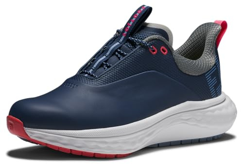 FootJoy Fj Quantum Donna, Scarpe da Golf, Navy White Pink, 38 EU Larga