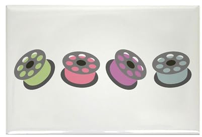 CafePress Sewing Bobbins Magnets Rectangle Magnet, 3x2 Refrigerator Magnet