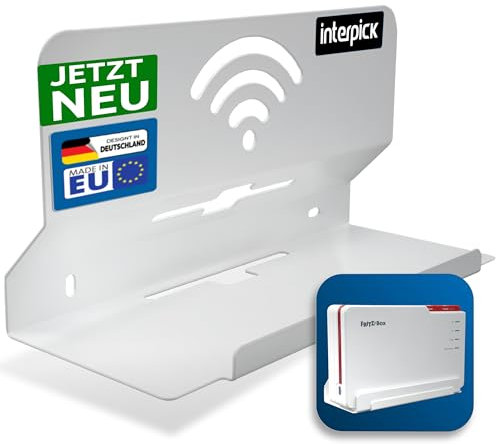 Wandhalterung für Fritzbox 5690 Pro inkl. Kabelmanagement, Wandmontage, Wand Halter