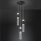 ZPBSJ Moderne Schwarz-Gold-Hängeleuchten Kücheninsel, dimmbare LED-Hängeleuchten Bubble Crystal Pendelleuchte, Pendelleuchten für Kücheninsel Esszimmer (3-Licht)