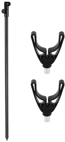Beatyarmy 3 Pcs Carp Fishing Rod Rest U,Butt Rests,Fishing rod rack，Front Rests/course, Rod rest heads fits all rod pods, bank stick.