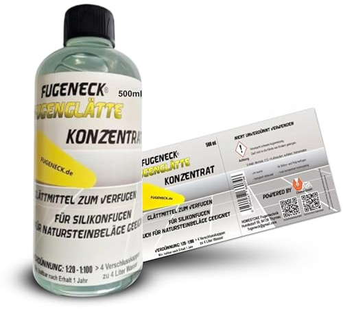 FUGENECK® - Fogutjämningsmedel 500 ml – professionellt utjämningsmedel för silikonfria och rena fogar – silikonplattång för sanitär, badrum, kök – utvecklad av experter – Made in Germany