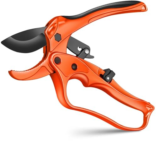 Rotbackmin Ratchet Anvil Pruning Shears for Gardening Heavy Duty, Labor-Saving Design Garden Clippers for Arthritis Weak Hands, 3/4 Cut Capacity Branch Cutter for Tree Trimming, Flower, Rose, Plant