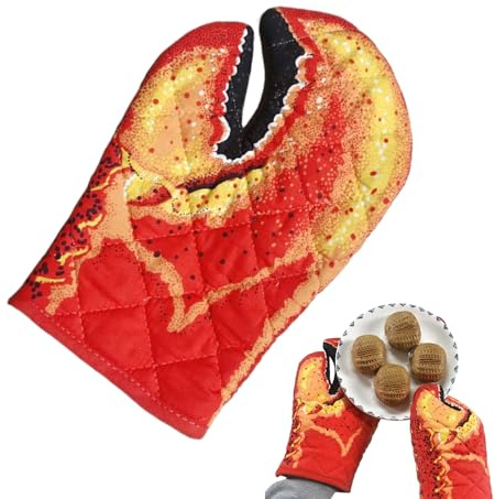 Moufles De Four en Forme De Homard | Moufles Drôles en Forme de Pince de Homard - Maniques Anti-Brûlures Résistantes à la Chaleur pour Cuisson Four Gril Pizza BBQ