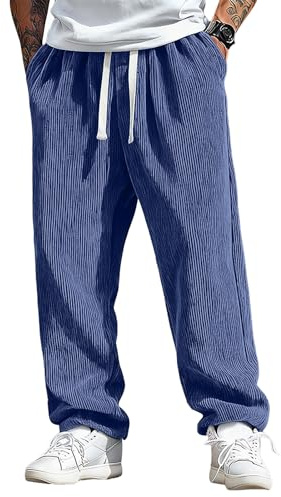 Générique Pantalon Chino Homme D'été Velours Côtelé Grande Taille Course Stretch Large Jogging Baggy Cotelé Cargo Velours Pantalons De Randonnée Homme pour Le Bureau, La Ville Et La Vie Quotidienne M