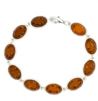 MyBer Bärnstensarmband armband smycken bärnsten för kvinnor silver 925 PMBER110_BR1101C