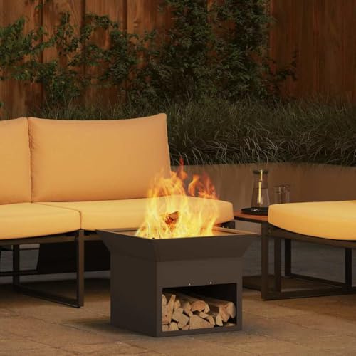Sophrelle Focolare Nero 50 x 50 x 40 cm Acciaio Nero,874581