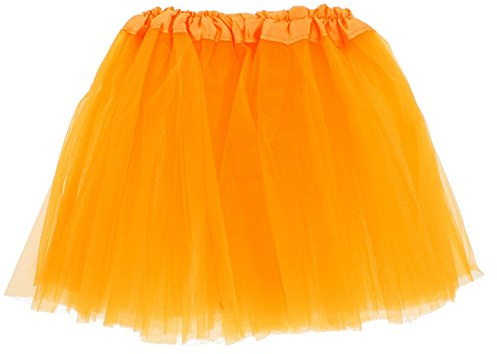 Zac's Alter Ego Lady Girls Women Orange Tutu Skirt Fancy Dress Party Halloween