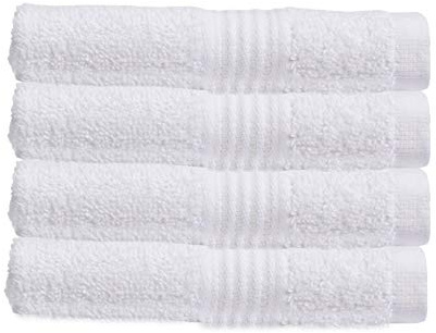 Olivia Rocco Egyptian Cotton Towels Home Bathroom Towel Set Bale Fade Resistant 500gsm Home Collection Bales Bath Sets, 4 Washcloths White