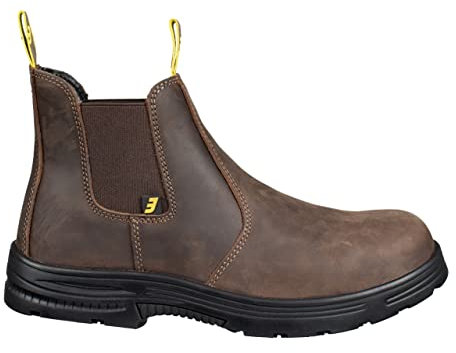 SAFETY JOGGER Sicherheitsschuhe Herren und Damen S3 - JACKMAN - Arbeitsschuhe Wasserdicht, Bequeme, Rutschfeste Schuhe Männer, Stahlkappenschuhe Hoch, Sicherheitsstiefel EU 44, Braun
