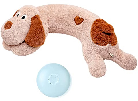 WEOK Juguete de Latido del corazón para Cachorros, Juguete de Latido del corazón para el Alivio de la ansiedad por separación, Juguete para Cachorros con Latido del corazón, Juguete de Peluche