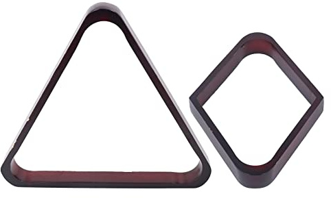 BuyWeek Rastrelliere per Palline da Biliardo, 2 Pezzi Telaio Triangolare in Pino a Forma di Triangolo Biliardo Telaio per Sfera Accessorio da 5,72 cm (Rosso)