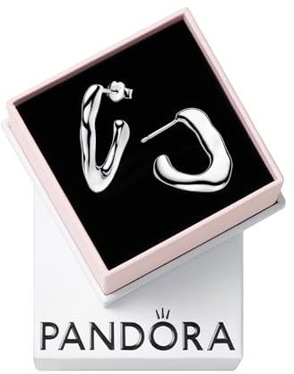 Pandora Essence Organisch Geformte Offene Ohrringe in V-Form aus Sterling Silber, 293290C00