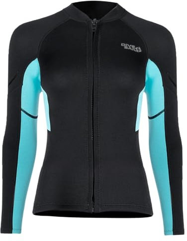 Damen Neoprenanzug Top 1.5mm Neoprenanzüge Jacke Thermal Langarm Tauchanzug für Frauen Surfen Schwimmen Schnorcheln Tauchen XL Größe
