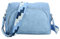 JENNIFER JONES – Modische Damen Umhängetasche – Crossbody Bag mit gewebtem Schultergurt - Hellblau