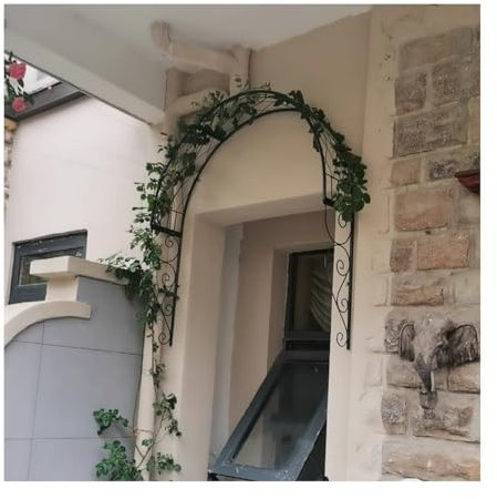 Gartenbogen Spalier Witterungsbeständig, Rosenbogen Für Kletterpflanzen & Rosen Außenbogen Für Schleppende Blumen Laubengang Unterstützung Hochzeitsdekoration(Weiß)