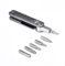 SUNWAYFOTO DW-02+ Faltbarer Werkzeugsatz mit Innensechskantschlüssel Edelstahl 2,5/3/4/5mm, Kreuzschlitz und Flachkopf, Edc Multitool Schlüsselanhänger Schraubendreher