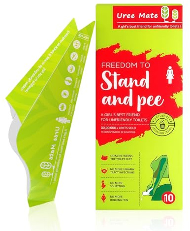 flintronic Urinella per Donne, 20 Pezzi Carta USA Orinatoio da Donna, Imbuto per Pipì da Campeggio, Coni per Pipi Donna in Piedi USA e Getta per Campeggio, Viaggi, Escursioni (Verde)