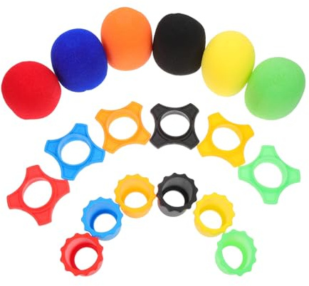 CLISPEED Fundas de Esponja para Micrófono y Anillos Antideslizantes de Silicona Protectores Base para Micrófonos Accesorios Resistentes la Humedad Actuaciones y Conferencias