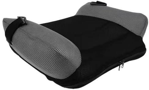 Rehausseur gonflable portable sans dos avec boucle et sac de transport, coussin de siège respirant pour voyage en plein air, voiture sans dos